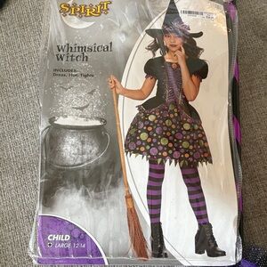 Halloween Girls Whimsical Witch Child Large 12-14